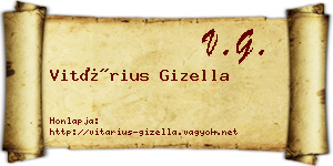 Vitárius Gizella névjegykártya